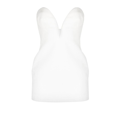 Shop Monot Schulterfreies Minikleid Mit Herzausschnitt In White