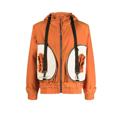 Shop Craig Green Packable Zip-up Jacket - Men's - Recycled Nylon/cotton In Orange