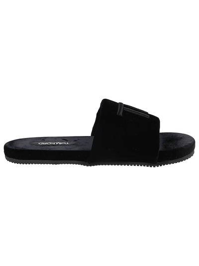 Shop Tom Ford Men's  Black Other Materials Sandals