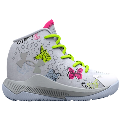 Shop Under Armour Boys  Curry 1 In White/pink