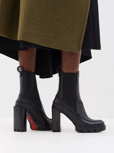CHRISTIAN LOUBOUTIN Glory 100 leather platform ankle boots
