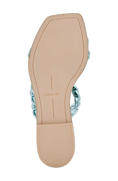 Shop Dolce Vita Iman Slide Sandal In Electric Blue Metallic Stella