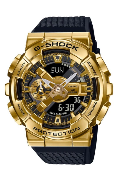 G-shock Men's Stainless Steel & Neobrite-strap Chronograph Watch In Black And Gold