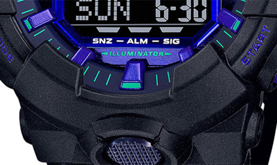 Shop G-shock Digital Watch, 57.5mm In Black And Blue