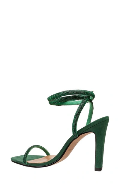 Shop Lisa Vicky Angelic Rhinestone Ankle Strap Sandal In Green