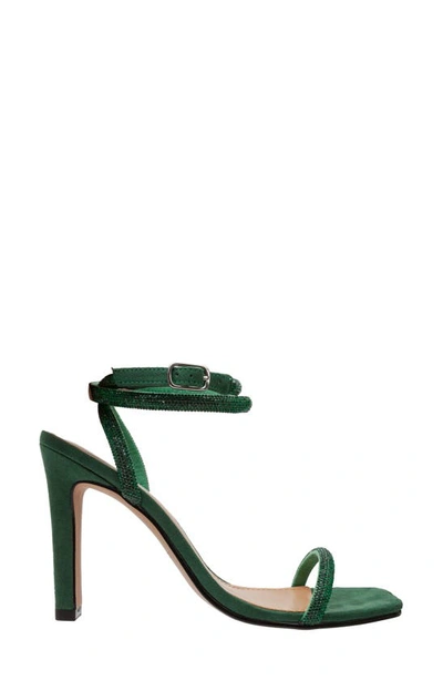 Shop Lisa Vicky Angelic Rhinestone Ankle Strap Sandal In Green