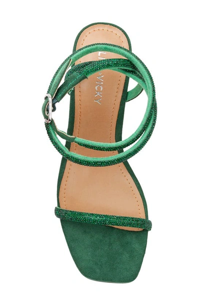 Shop Lisa Vicky Angelic Rhinestone Ankle Strap Sandal In Green