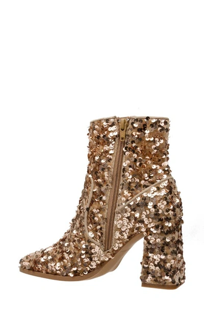 Shop Lisa Vicky Crazed Sequin Boot In Champagne Srquins