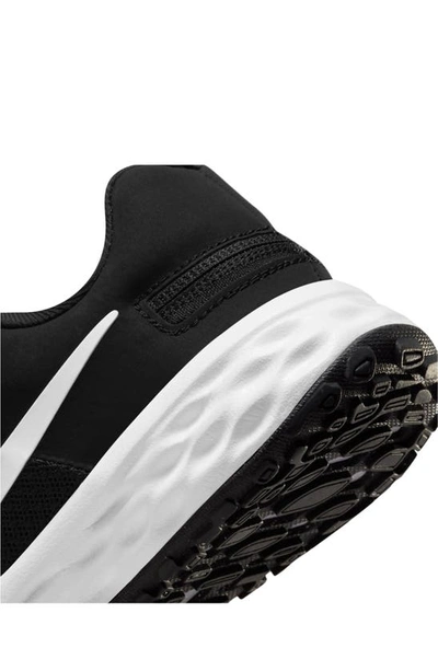 Shop Nike Kids' Revolution 6 Flyease Running Shoe In Black/ White/ Smoke Grey