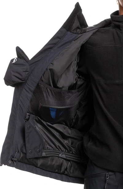 Shop Quiksilver Kids' Solid Waterproof Recycled Polyester Jacket In True Black