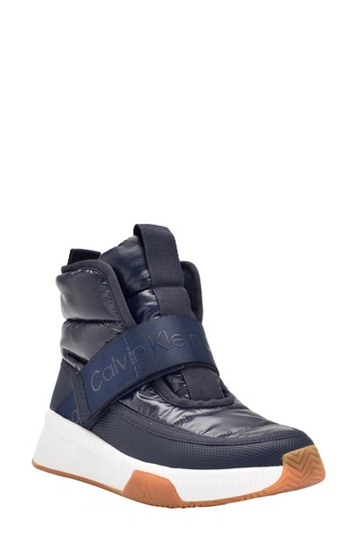 Shop Calvin Klein Mabon High Top Sneaker In Dark Blue