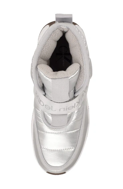 Shop Calvin Klein Mabon High Top Sneaker In Silver