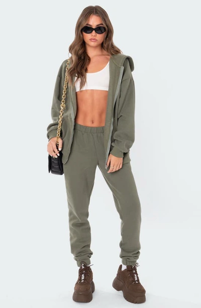Edikted Nova Oversize Hoodie In Olive