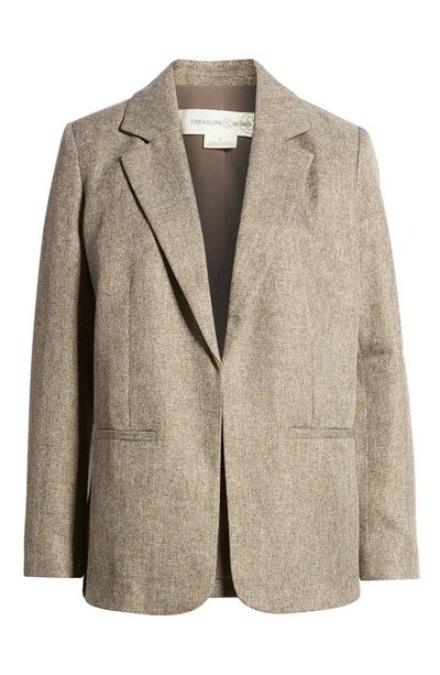 Treasure & Bond Tailored Blazer In Tan Timber Heather | ModeSens