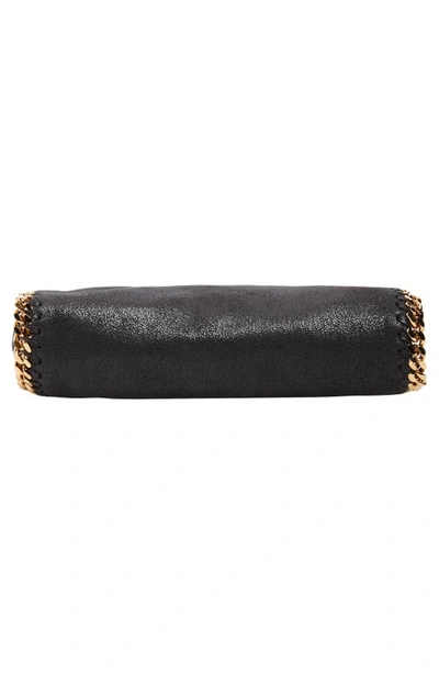 Shop Stella Mccartney Mini Falabella Faux Leather Tote In Black W/ Gold