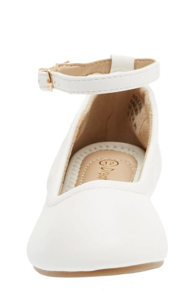 Shop Dream Pairs Kids' Ankle Strap Ballerina Flat In White
