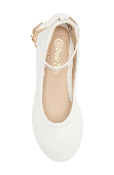 Shop Dream Pairs Kids' Ankle Strap Ballerina Flat In White