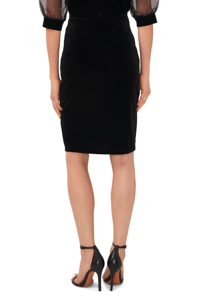 Shop Halogen Velvet Pencil Skirt In Rich Black