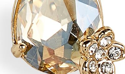 Shop Marchesa Pear Crystal Double Drop Earrings In Gold/ Cgs