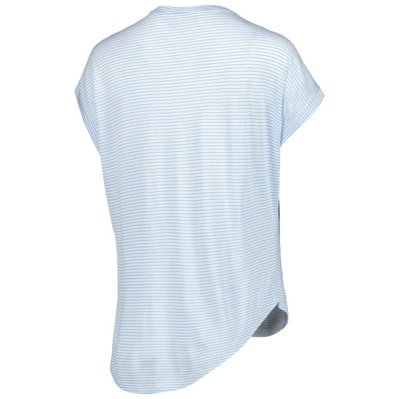 Shop Camp David White/light Blue Kansas Jayhawks Day Trip Striped Scoop Neck T-shirt