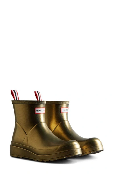 Shop Hunter Original Short Nebula Play Rain Boot In Gold