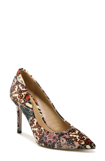 Shop Sam Edelman Hazel Pointed Toe Pump In Ivory Multi