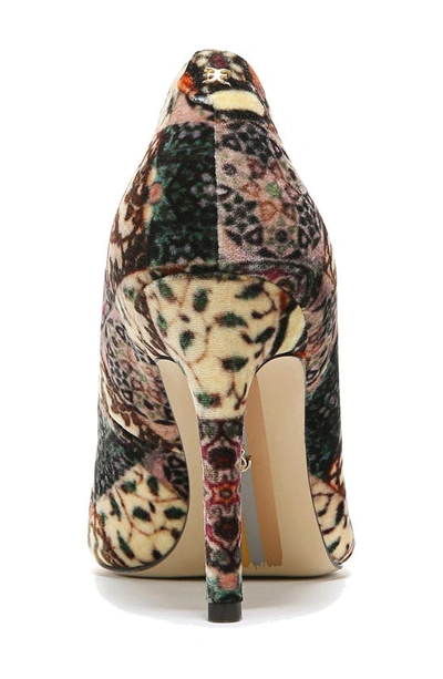 Shop Sam Edelman Hazel Pointed Toe Pump In Ivory Multi