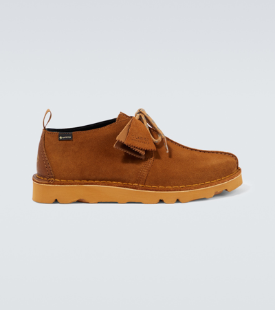 Shop Clarks Originals Desert Trek Gtx Suede Loafers In Tan