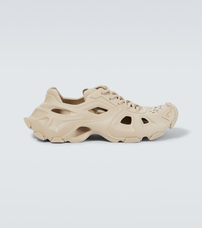 Shop Balenciaga Hd Rubber Low-top Sneakers In Taupe