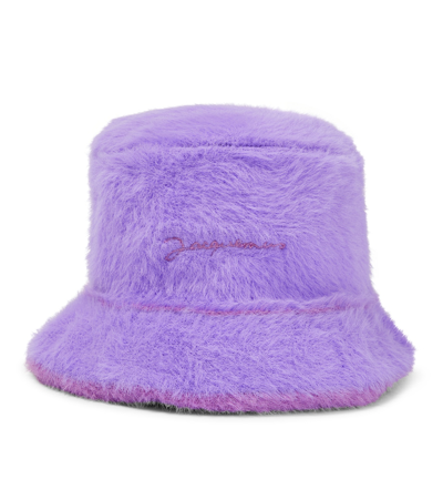 Jacquemus Purple Le Papier 'le Bob Neve' Bucket Hat In Purple