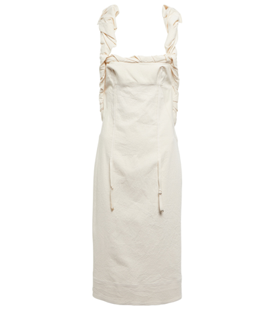 Shop Jacquemus La Robe Crema Maxi Dress In Off-white
