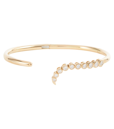 Shop Ondyn Voyage 14kt Gold Cuff Bracelet With Diamonds