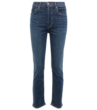 Shop Citizens Of Humanity Jolene High-rise Slim Jeans In Undercurrent