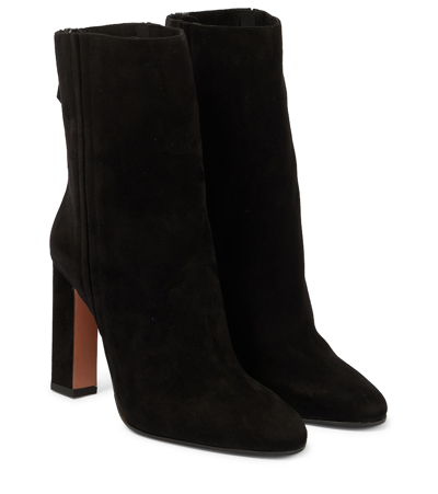 Shop Aquazzura Suede Ankle Boots In Black