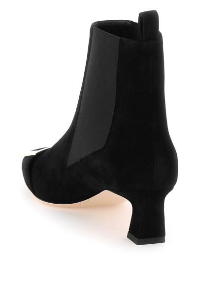 Shop Roger Vivier Trompette Chelsea Ankle Boots In Black