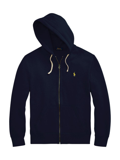 Shop Polo Ralph Lauren Men's Fleece Full-zip Hoodie In Cruise Navy