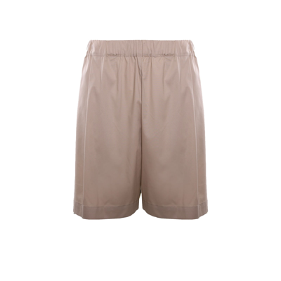 Shop Laneus Cotton Shorts In Beige