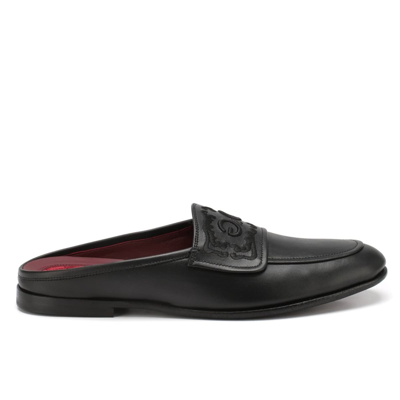 Shop Dolce & Gabbana King City Mules In Black