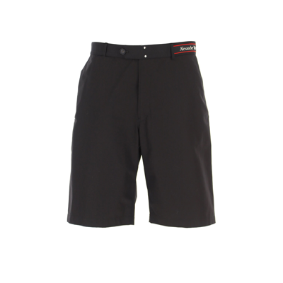 Shop Alexander Mcqueen Cotton Shorts In Black