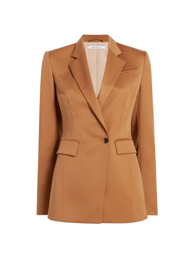 Shop Another Tomorrow Women's Seamed-waist Single-breasted Jacket In Vicuna