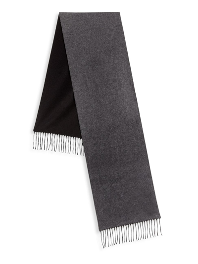 Shop Saks Fifth Avenue Men's Collection Silk & Cashmere Scarf In Moonless Combo