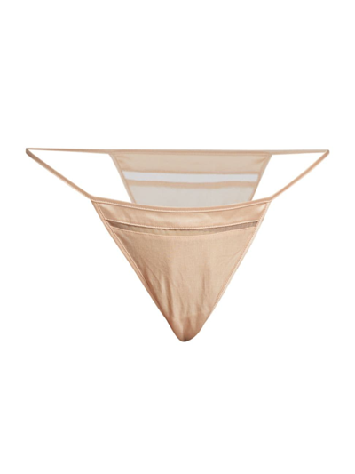 Shop Kiki De Montparnasse Women's Intime G-string Panties In Blush