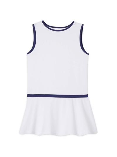 Shop Classic Prep Little Girl's & Girl's Tennyson Tennis Performance Dress In Bright White