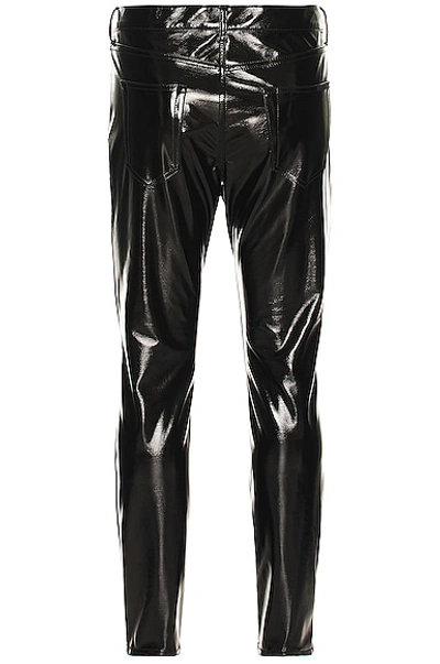 Saint Laurent Skinny 5 Pocket Cropped Pant In Black