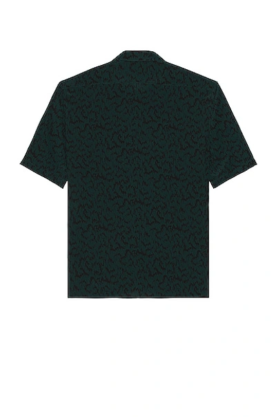 Shop Saint Laurent Button Down Shirt In Vert Noir