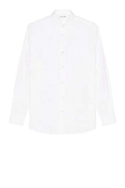 Shop Saint Laurent Dress Shirt In Blanc