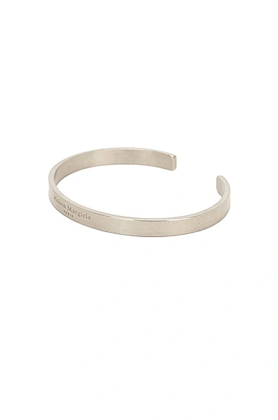 Shop Maison Margiela Cuff Bracelet In Palladioburattato