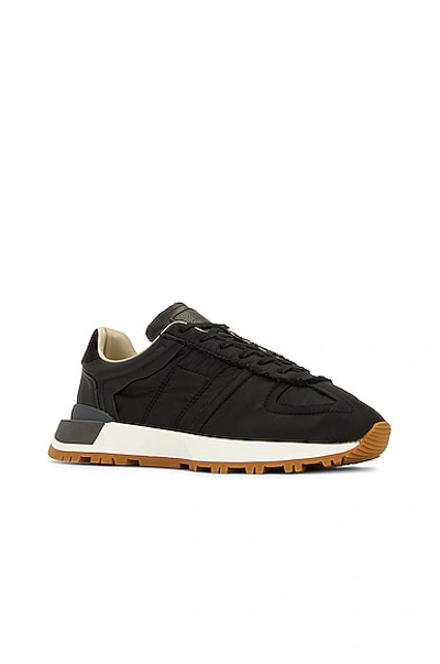 Maison Margiela Side Quilt Detail Sneakers In Black
