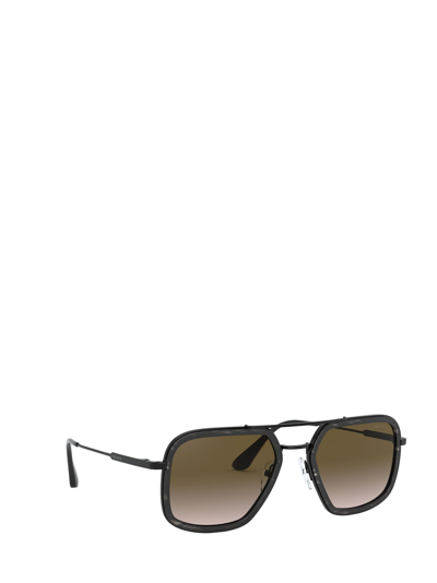 Shop Prada Eyewear Sunglasses In Stripped Grey / Black