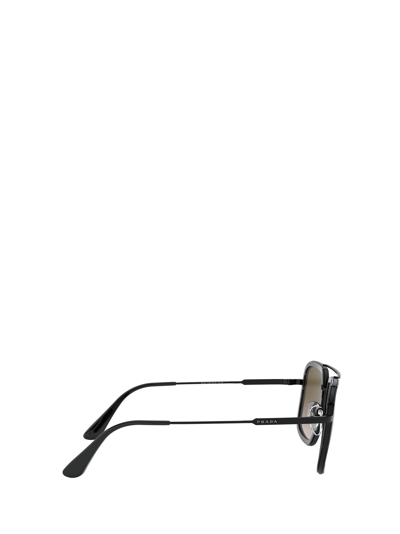 Shop Prada Eyewear Sunglasses In Stripped Grey / Black